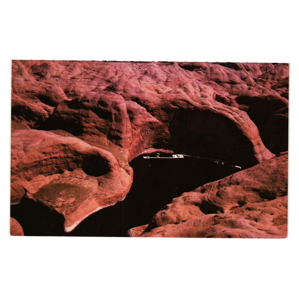 Rainbow Marina Aerial View Postcard Glen Canyon Dam Petley Studios USA Vintage